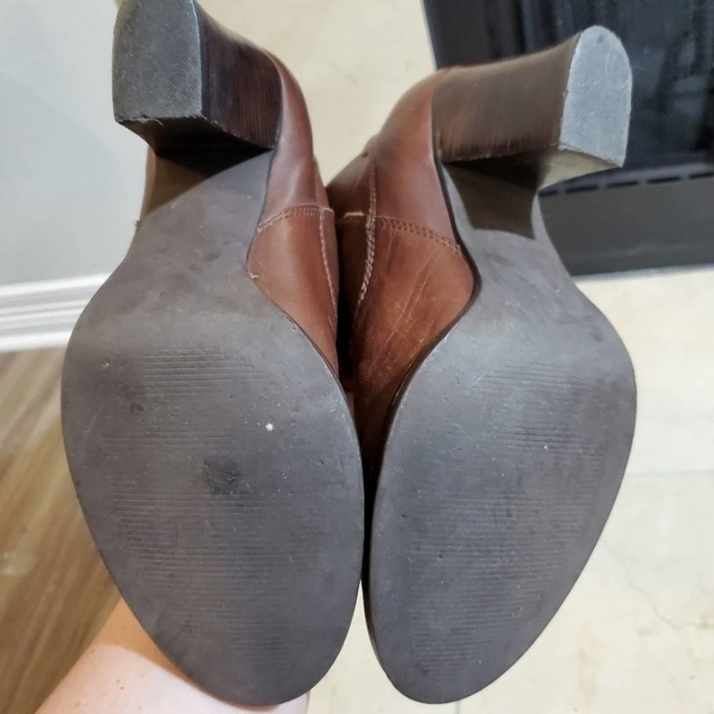 MICHAEL Kors distressed leather granny riding boots 10 - Picture 8 of 8